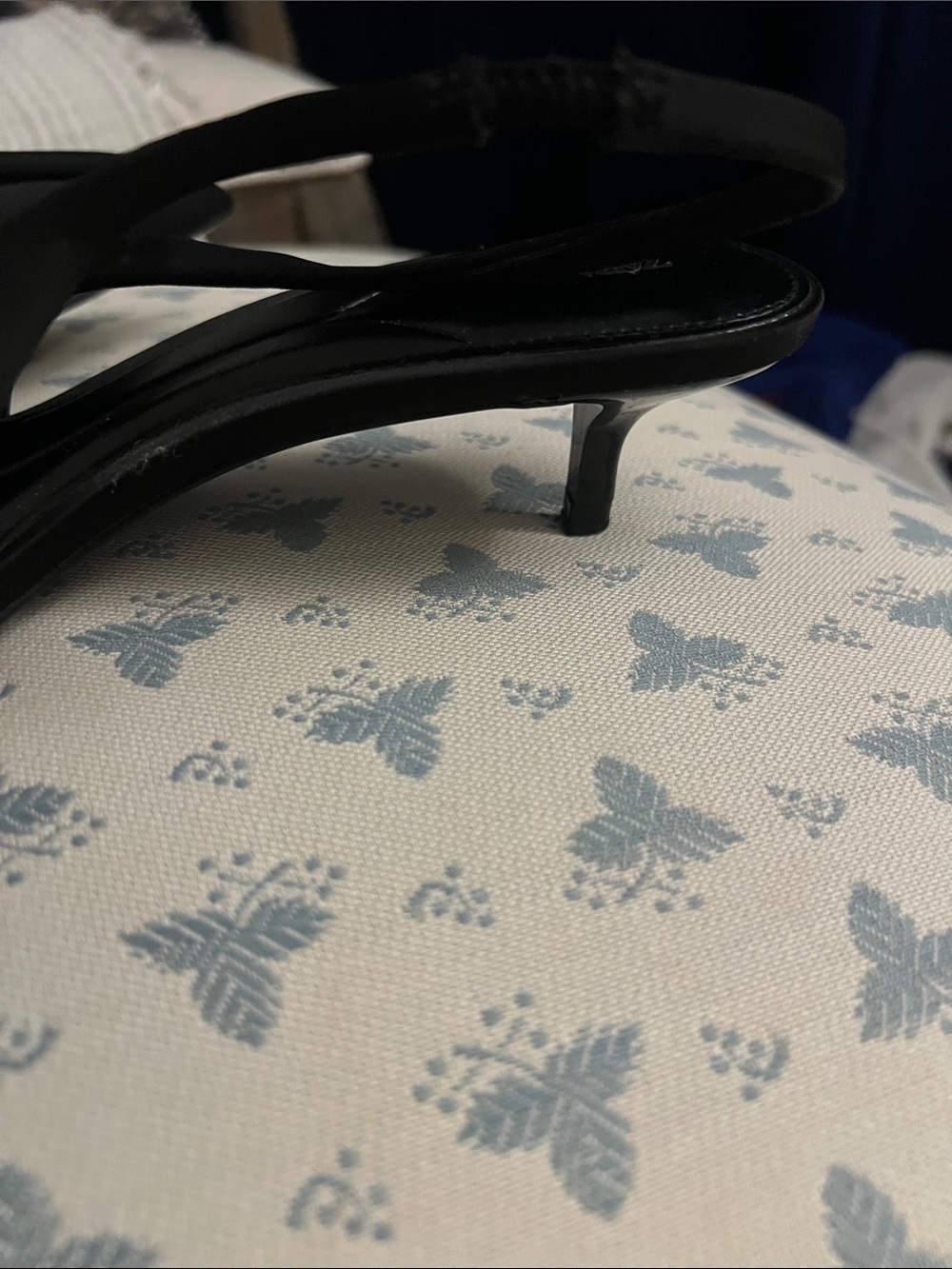 Zara Black Pointed Slingback Pumps with Strap Detail - Picture 7 of 12